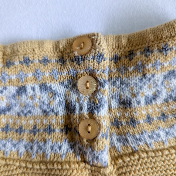 4/$15 Cynthia Rowley 6-9 month girl cable knit matching set tights dress hat - Picture 3 of 8